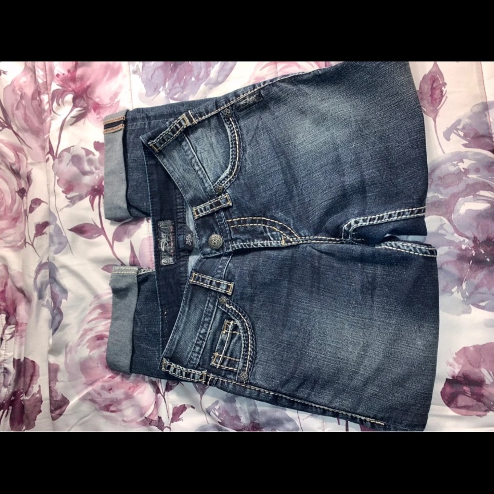 Women Silver Suki Capri Jeans Size 25